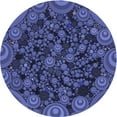 thumbnail image 1 of Ahgly Company Indoor Round Patterned Blue Whale Blue Area Rugs, 3' Round, 1 of 6