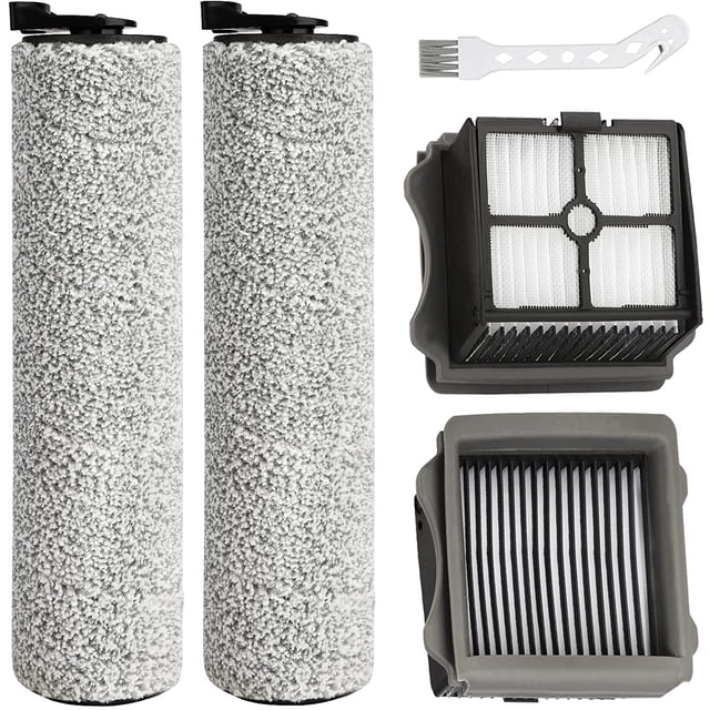 Brosse à Rouleau de Remplacement pour Tineco iFloor 3 et Floor One S3, 2 Rouleaux à Brosse, 2 Filtres HEPA