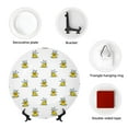 thumbnail image 4 of Kdxio Rubber Duck Showe Bone China Decorative Plate Ceramic Decorative Plate for Home Office Wall Stand Decorative Plates for Home Bedroom-8in, 4 of 6