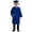 czb# Blue18, variant on Unisex Girls Boys Graduation Cap Gown Long Sleeve Solid Color Full Zip Up Pleated V-Neck Loose Fit Relaxed Oversized Long Robe With Pockets Tassel Classic Clothes Outfits,Black,4-5 Years