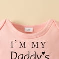 thumbnail image 4 of MEZZALL Newborn Baby Girls Clothes Summer Outfits Short Sleeve Daddy Mama Saying Romper Floral Shorts Headband, Pink, 12-18 months, 4 of 8