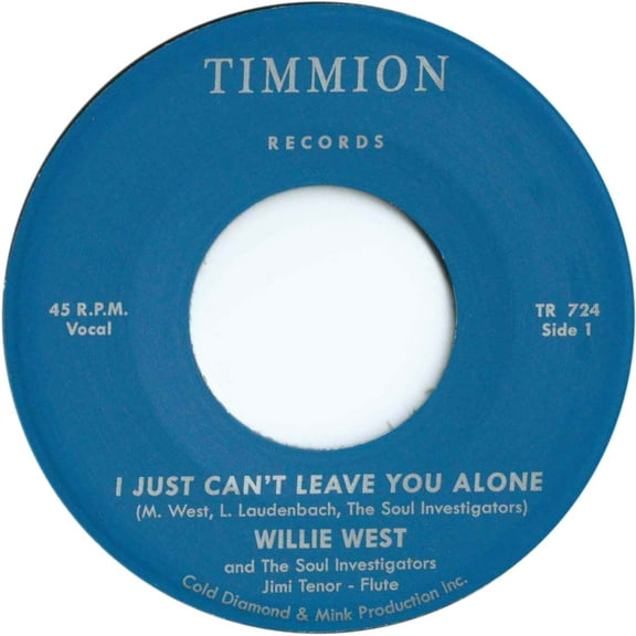 Willie West - Just Can't Leave You Alone/ Just Can't Leave You Alone (Instrumental) - Music & Performance - Vinyl [7-Inch]