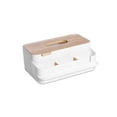 thumbnail image 1 of Bewildely Caja de almacenamiento de pañuelos, soporte para servilletas, dispensador de pañuelos multifuncional, tocador de negocios, para Almacenamiento y organización del hogar, 1 of 6