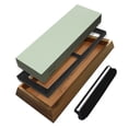 thumbnail image 2 of Zootealy Sharpening Stone Set Dual Grit 400/1000 with Non Slip Silicone & Bamboo Base Angle Guide Waterstone Whetstone Knife Sharpener, 2 of 8