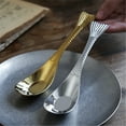 thumbnail image 4 of Tunhigl Stainless Steel Korean Soup Spoons 6.5 Inch - Long Handle Rice & Asian Soup Spoon for Home, Kitchen, or Restaurant - Durable & Dishwasher Safe Gold, 4 of 7