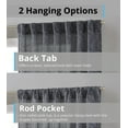 thumbnail image 4 of THD Charlotte Faux Linen Semi Sheer Light Filtering Transparent Back Tab Rod Pocket Lightweight Window Curtains Drapery Panels Bedroom, Dining Room & Living Room, 2 Panels, 4 of 4