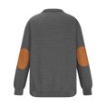 thumbnail image 3 of Miluxas Men Zipper Style Solid Color Stand Collar Long Sleeves Small Squares Sweater Dark Gray, 3 of 6