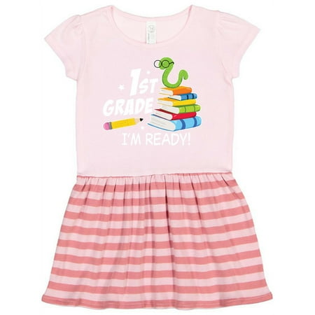 

Inktastic Bookworm Ready for 1st Grade Gift Toddler Girl Dress