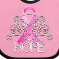 thumbnail image 4 of Inktastic Hope- Pink Ribbon Breast Cancer Awareness Boys or Girls Baby Bib, 4 of 4