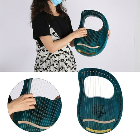 ESTINK 16 String Tune Lyre Harp Stringed Musical Instrument Green