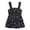 Black, variant on Gyujnb Ruffle Strap Floral Maternity Top Square Neck Smocked Waist Flowy Sleeveless Light Summer Pregnancy Casual Tank Shirt,S