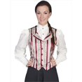 thumbnail image 1 of Scully RW562-BUR-M Women Rangewear Wallpaper Stripe Vest - Burgundy- Medium, 1 of 2