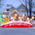 thumbnail image 2 of Danxilu Trineo inflable de Papá Noel de 10 pies de largo con 3 renos decoraciones al aire libre, LED coloridos incorporados explotan la decoración del patio de Papá Noel para Navidad, vacaciones, jard, 2 of 4