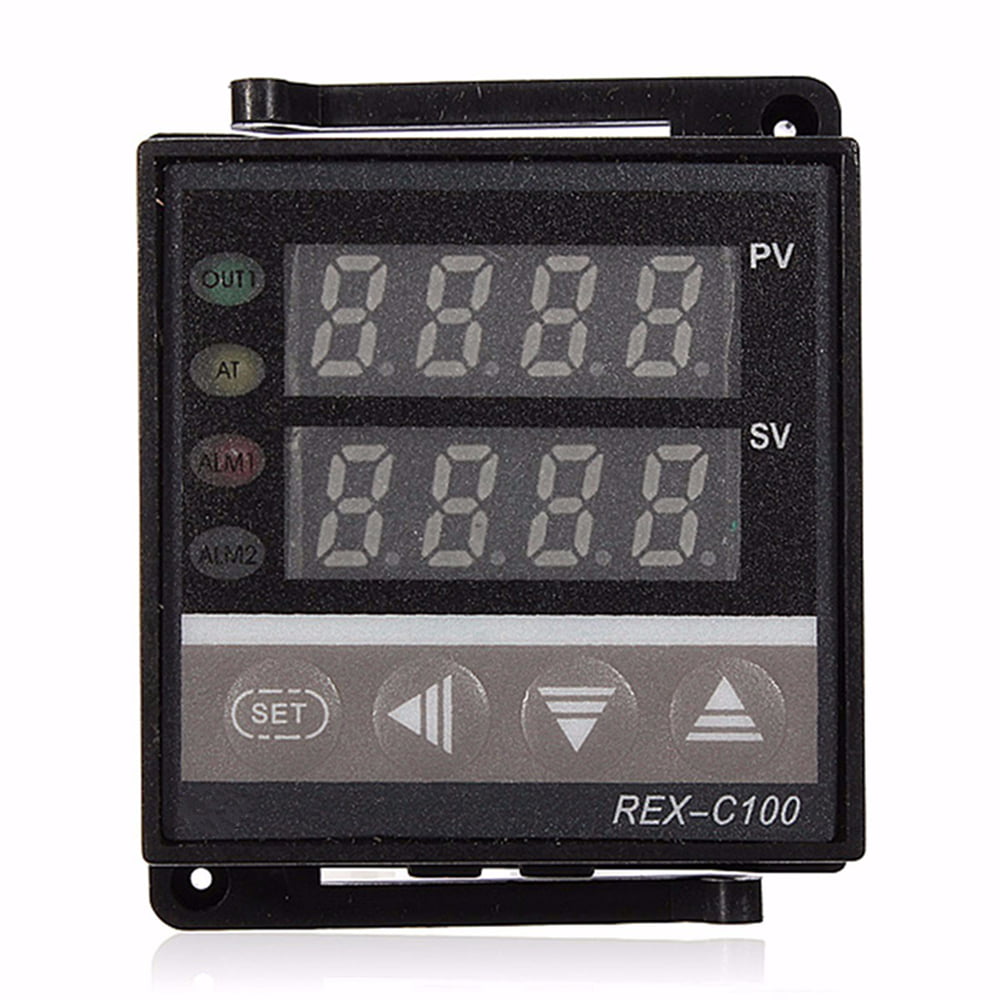 max.40A SSR K Thermocouple Probe Sensor Digital LCD PID Temperature Controller 
