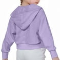 thumbnail image 3 of cocolona Girls Zip Up Cropped Hoodies Long Sleeve Casual Sweatshirts Jacket with Pockets 4-12 Years, 3 of 7