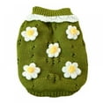 thumbnail image 1 of Small Dog Sweater Warm Pet Sweater Cute Knitted Flowers Blossoming Dog Sweaters For Small Dogs Girls Boys, Cat Sweater Dog Sweatshirt Clothes Coat Apparel For Small Dog Puppy Kitten Cat, 1 of 6