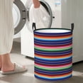 thumbnail image 5 of Fuzoiu Mexican Blanket stripes Print Circular Hamper,Laundry Basket with Handle,Collapsible Laundry,Dirty Clothes Storage Basket,for Bedroom Bathroom Dorm Living Room-Medium, 5 of 6