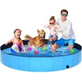 thumbnail image 2 of Foldable Dog Pool,39" Collapsible Dog Kids Swimming Pool for Backyard, Portable Kiddie Pool Hard Plastic,Multifunction Ball Pit Pets Bathing Tub for Kids Baby Toddler Dog, 2 of 7