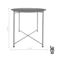 thumbnail image 2 of Mesa Auxilar Moderna de Metal Extensible y Plegable gris oscuro, 2 of 8