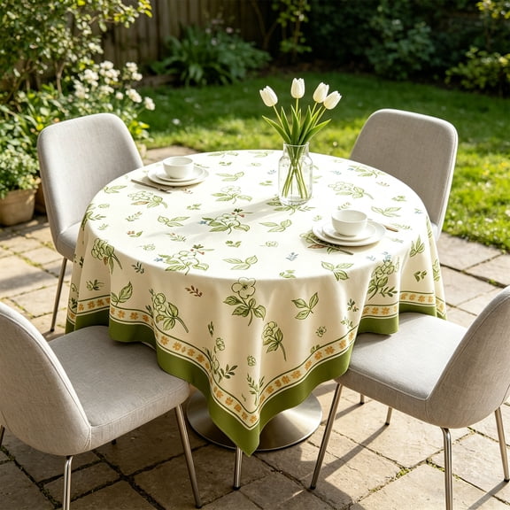 Beforeyayn Round Tablecloth, Decorative Round Cover for Side Table Top, for Women or Homemakers, on Nightstand or End Table, for Adding Color to Small Surfaces