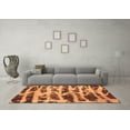 thumbnail image 3 of Ahgly Company Indoor Round Abstract Orange Modern Area Rugs, 5' Round, 3 of 4