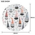 thumbnail image 6 of White Christmas Gnome and Snowflake Pattern Round Tablecloth 60"x60",Wrinkle Wipeable Table Cloth for Kitchen Dining Room Picnic Patio Party, 6 of 6