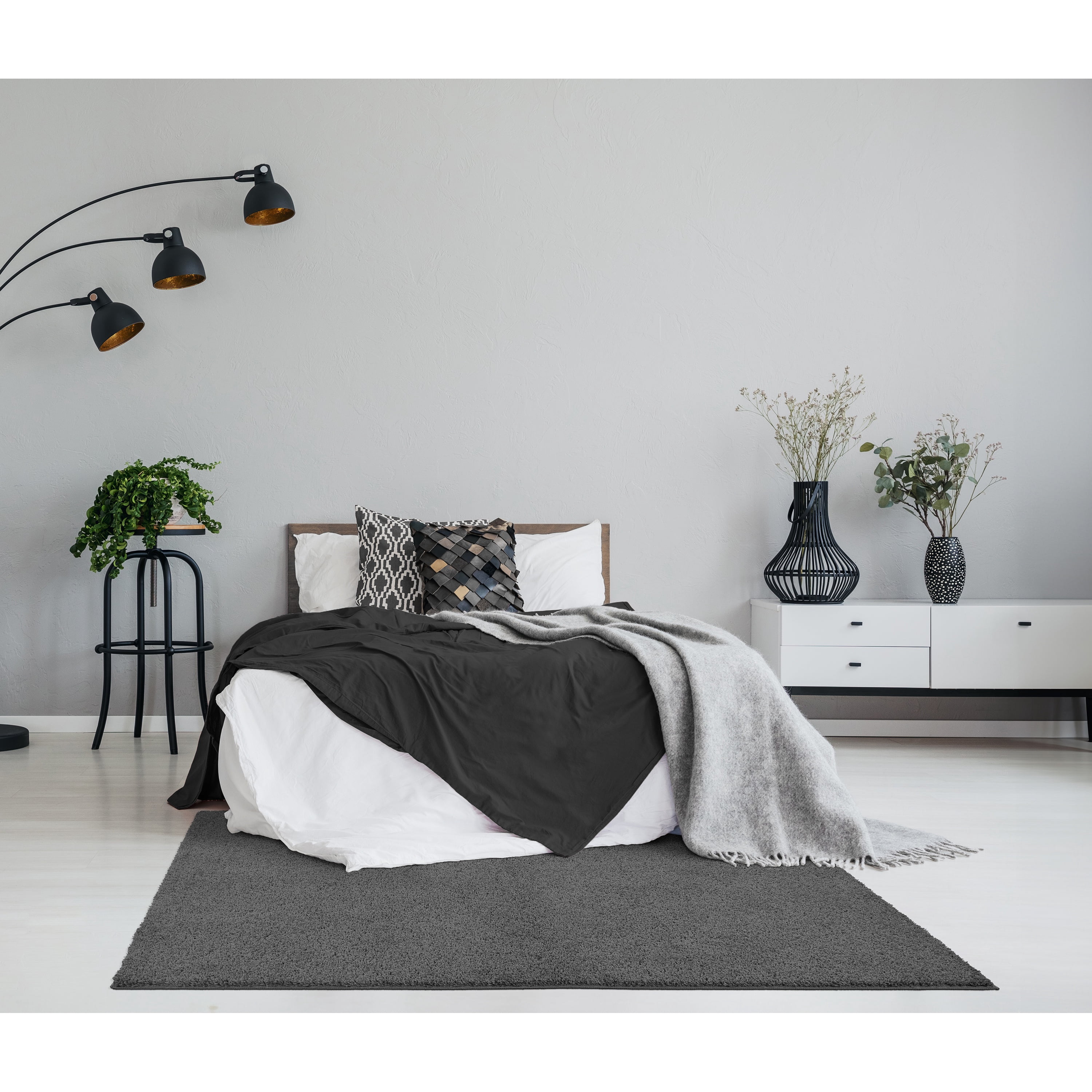 Garland Rug Skyline Shag Cinder Gray Indoor Area Rug, 9' x 12'
