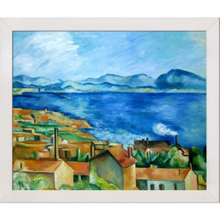 UPC 688576100036 product image for Tori Home The Gulf of Marseilles by Cezanne Framed Hand Painted Oil on Canvas | upcitemdb.com