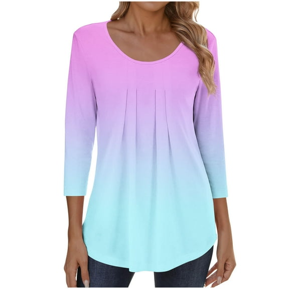 Women's Blouse Boho Women's Tops Women's Tops 3/4 Sleeve Print Women's Blouse Reorder Items