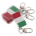 thumbnail image 1 of 12 llaveros con la bandera italiana - Llavero con la bandera de Italia para mochilas, bolsos y mochilas escolares. Accesorios de la selección italiana de fútbol., 1 of 8