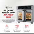 thumbnail image 3 of Horno Freidora de Aire Kitchen Elite 26 Cuartos con Puerta Francesa, 3 of 8