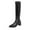 Black, variant on Womens Knee High Boots Chunky Mid Heel Pointy Toe Booties Casual Outdoor Dressy Comfortable Winter Warm Shoes for Women Black 6