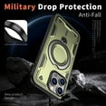 thumbnail image 4 of Rugged Phone Case for Apple iPhone 13 Pro, Military Grade Shockproof iPhone 13 Pro Case with Ring Holder, Kickstand, TPU & PC Shell MagSafe Compatible iPhone 13 Pro Cover, Olivegreen, 4 of 5