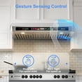 thumbnail image 3 of BRANO 36 Inch Under Cabinet Range Hood with Voice/Gesture/Touch Control, 900 CFM Kitchen Vent Hood with 4-Speed Exhaust Fan, 3 of 9