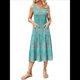 thumbnail image 1 of Vestido de Verano para Mujer, Sin Mangas, Floral, con Cuello Redondo, Cintura Alta, Corte A, Midi y Bolsillos Verde XXL, 1 of 10