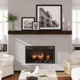thumbnail image 7 of Handcrafted Solid Dark Brown Faux Fireplace Mantel, 72 Inches, Floating with Heavy Duty Metal Bracket, 7 of 7