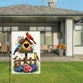 thumbnail image 3 of JOOCAR Linen Garden Flag with Birds and Birdhouse for Spring Summer Home Outdoor Garden Yard Door Decor 12x18 inch, 3 of 5