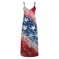 thumbnail image 5 of YuXingFu Tea Party Dresses for Woman Maxi V-Neck Plus Size Womens Dress Sleeveless Relaxed Long Casual Summer Multicolor S, 5 of 7