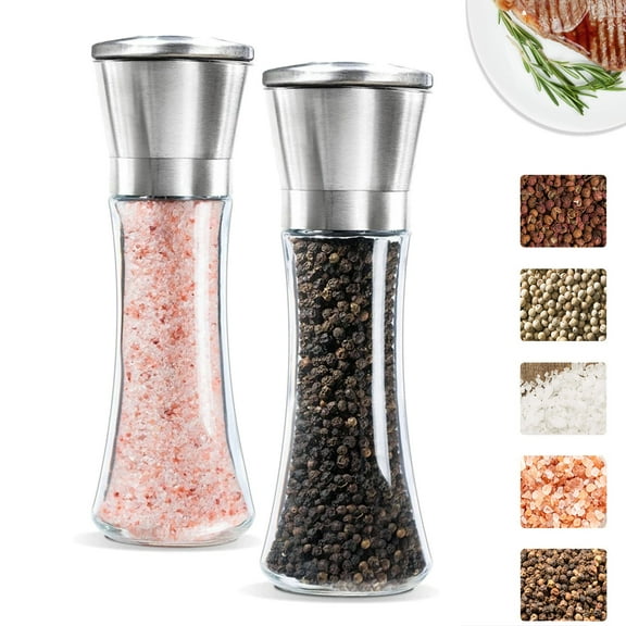 Premium Stainless Steel Salt & Pepper Grinder Set