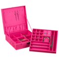 thumbnail image 1 of Jewelry Box,Portable Double Layer Large Jewelry Organizer Jewelry Case Highly Versatile, 1 of 8
