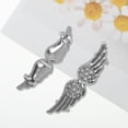 thumbnail image 5 of Unique Bargains 1 Pair Shoelace Charms Rhinestone Wings Fashion Shoe Accessories Silver Tone, 5 of 5