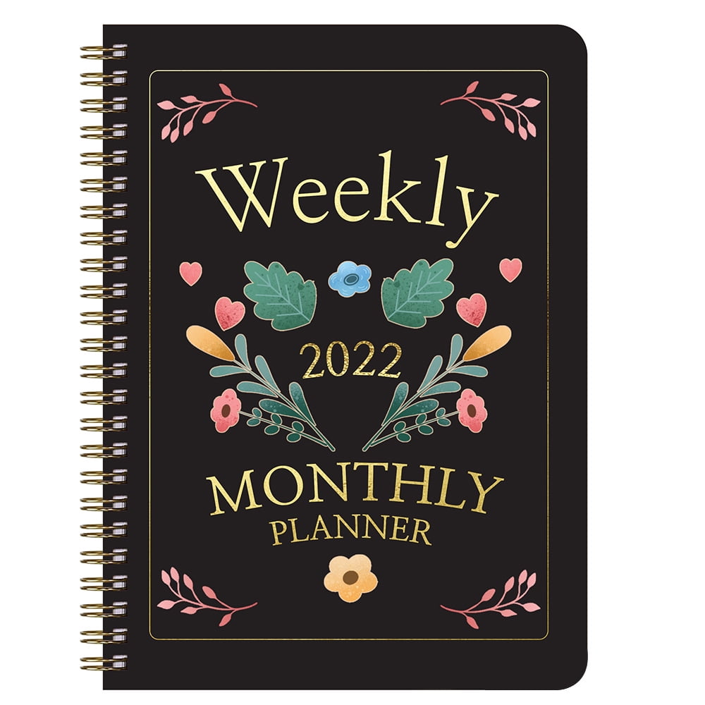 Twin-Wire Binding & Inner Pocket Hardcover with Thick Paper Planner 6.4 x 8.5 January 2022 Weekly & Monthly Planner with Monthly Tabs 2022 Planner December 2022 