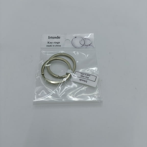 Irtusde Key rings Metal Key Rings, 2 Pack, Silver, Standard Size