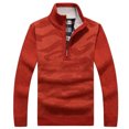 thumbnail image 2 of Vedolay Turtleneck Sweater for Men Winter Zipper Sweater Loose Casual Warm Pullover Tops Orange,L, 2 of 4