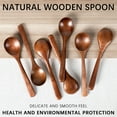 thumbnail image 5 of HSM 7 PCS Small Wooden Spoons, 7 inch Small Wooden Spoons for Honey, Coffee, Desserts, Jars & Canisters, Serving Spoons for Cooking, Fruit, Chips, Salad, Eating, Cereal & Soup, 5 of 6