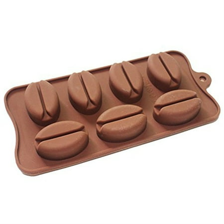 

TureClos 7 Cavities Ice Cube Mold Coffee Bean Silicone Chocolate Candy Pastry Tray DIY Making Household Bar Baking Mould Bakeware
