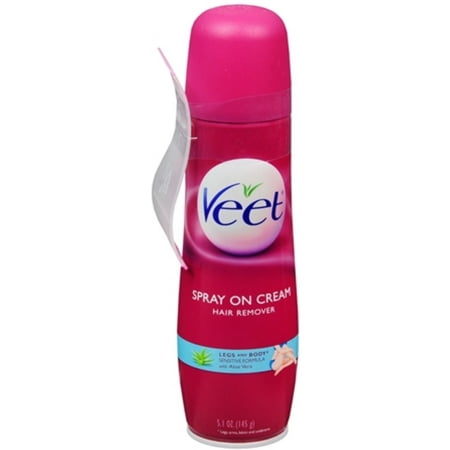 VEET Spray On Hair Removal Cream Sensitive Formula 5.10 oz (Pack of