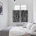 thumbnail image 3 of Black Striped Kitchen Curtains Window Panels, Retro Wave Lines Texture Simple Insulated Window Treatment Curtain, Grommet Curtains for Bedroom/Living Room/Bathroom, 2 Piece 52"Wx63"L, 3 of 8