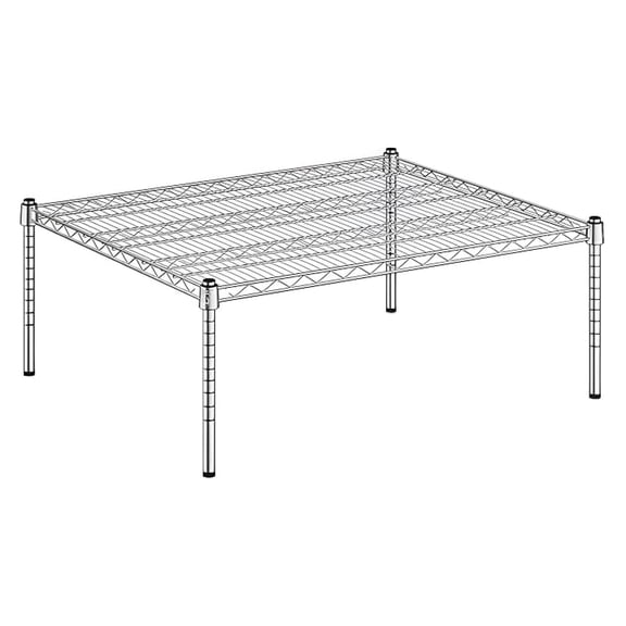 30" x 36" x 14" Wire Storage Shelf, Dunnage Rack, 1 Tier Small Shelf