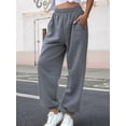 thumbnail image 5 of Women'S High Waisted Sweatpants Workout Active Joggers Pants Baggy Lounge Bottoms Dark Gray M, 5 of 7